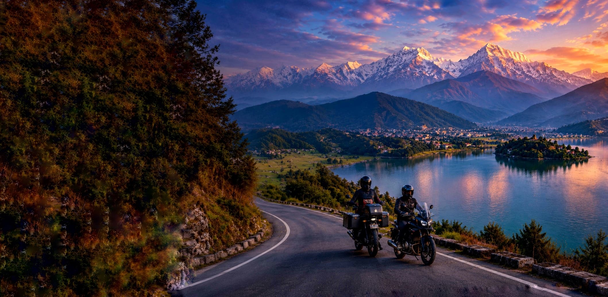 Mountain road adventure in Nepal